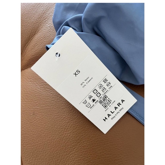 NWT Halara 2 Ways To Wear Palazzo Pants  / Cowl Neck Split Leg Jumpsuit XS blue - Picture 10 of 11